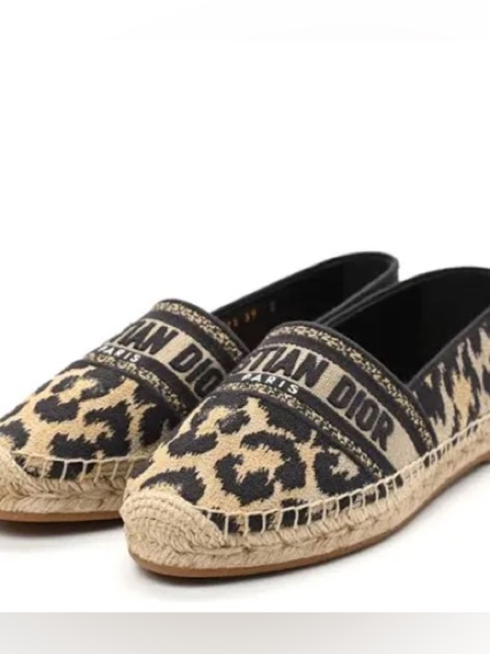 Christian Dior Granville Leopard Jacquard Espadrilles